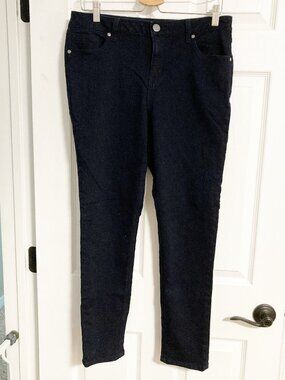 1822 Denim Dark Navy Skinny Jeans Size 12 Soft Velvety Stretch Fabric